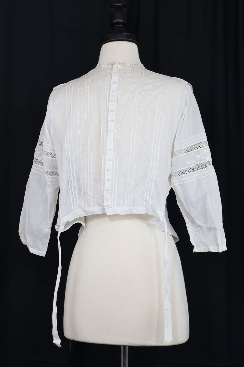 Vintage 1910s/1920s Embroidered Blouse - Sz XS