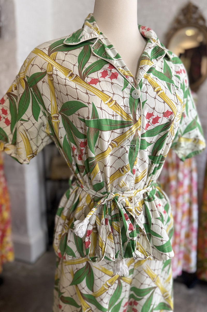 RARE! 1940s/1950s Carol Brent PJ Set - Sz L/XL