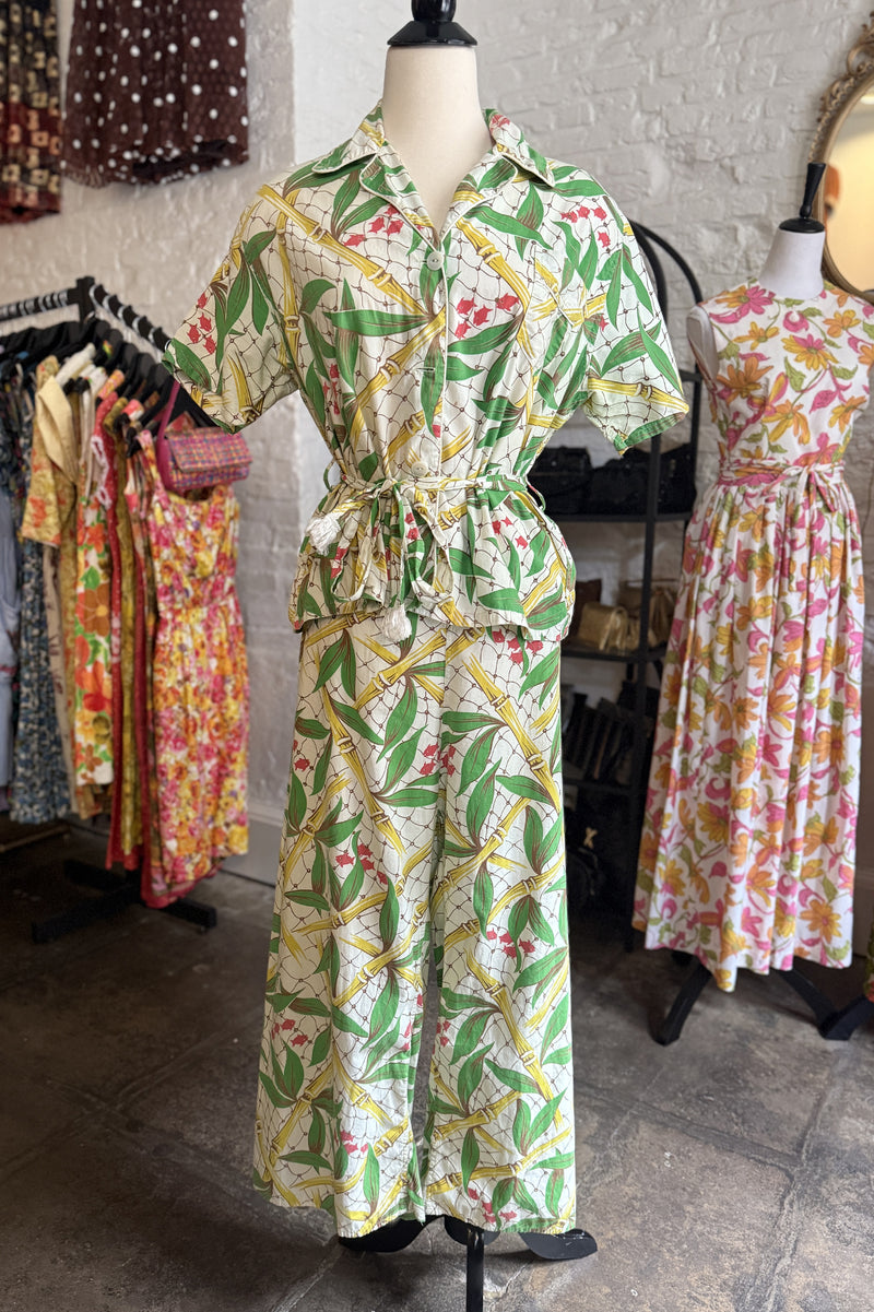 RARE! 1940s/1950s Carol Brent PJ Set - Sz L/XL