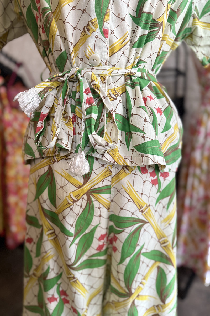 RARE! 1940s/1950s Carol Brent PJ Set - Sz L/XL