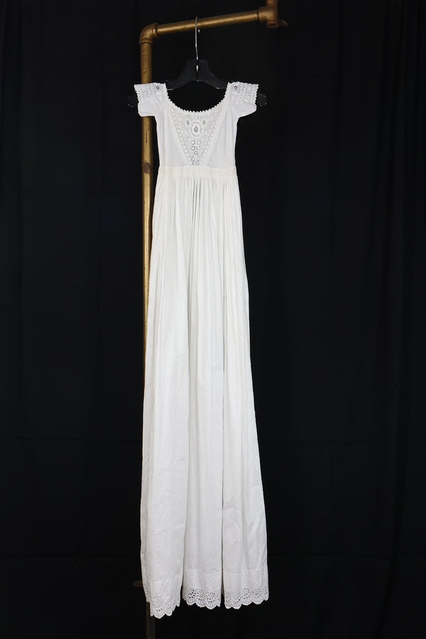 Antique Early 1900s Lace Bodice Christening Gown - Child Size