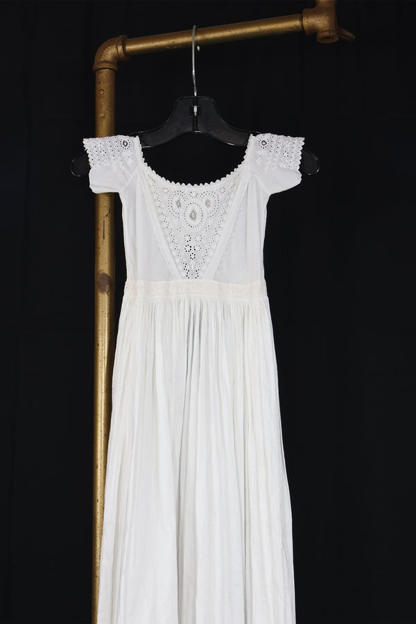 Antique Early 1900s Lace Bodice Christening Gown - Child Size