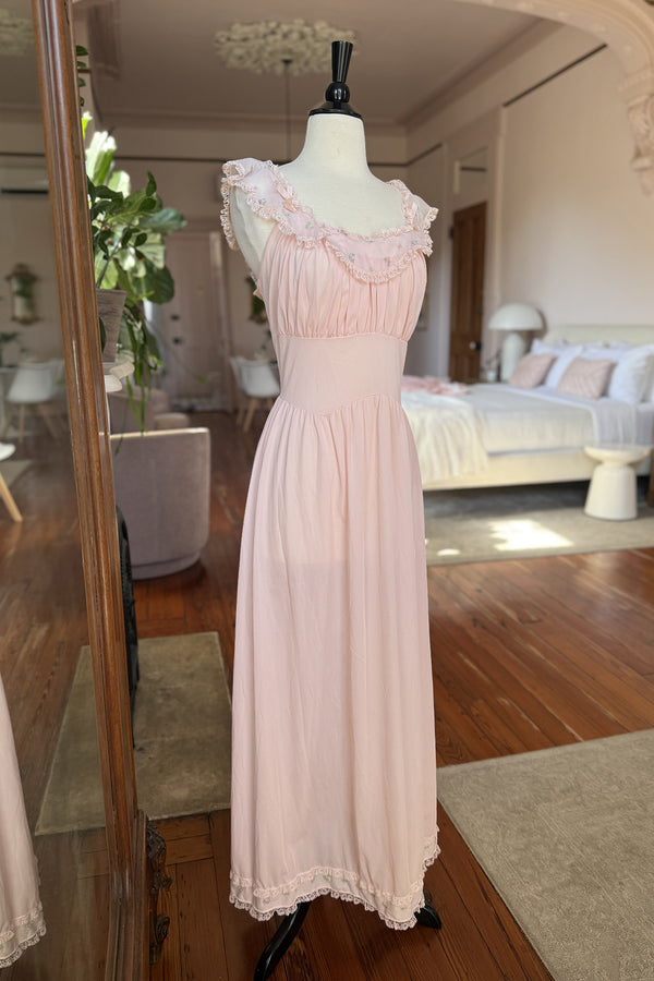 Dreamy! Vintage 1940s/50s UNWORN Peach Gown - Size L