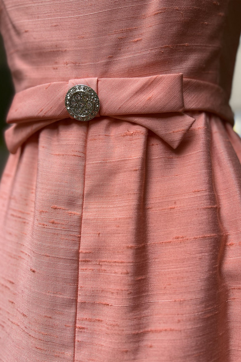 Vintage 1960s Peach Dress