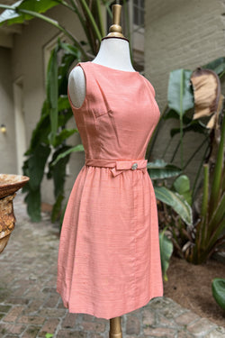 Vintage 1960s Peach Dress