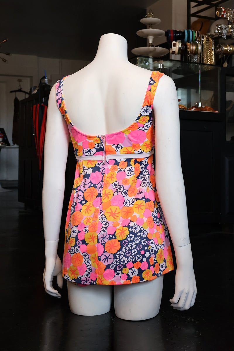 Vintage 1960s Two-Piece Swim Dress