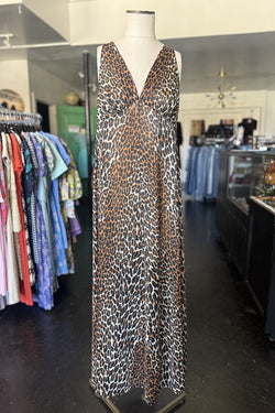 Vintage 1970s Vanity Fair Leopard Gown - Sz S