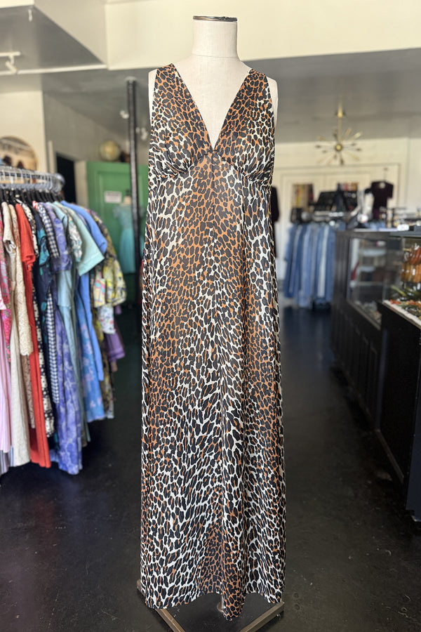Vintage 1970s Vanity Fair Leopard Gown - Sz S