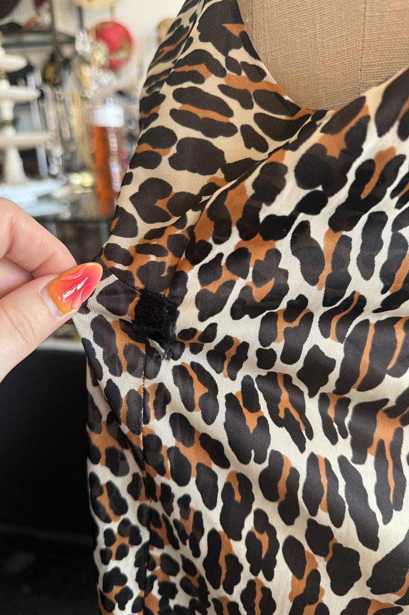 Vintage 1970s Vanity Fair Leopard Gown - Sz S