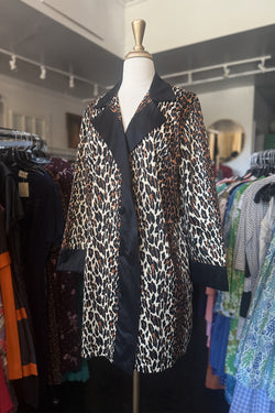 Vintage 1970s Vanity Fair Leopard Robe - Sz L