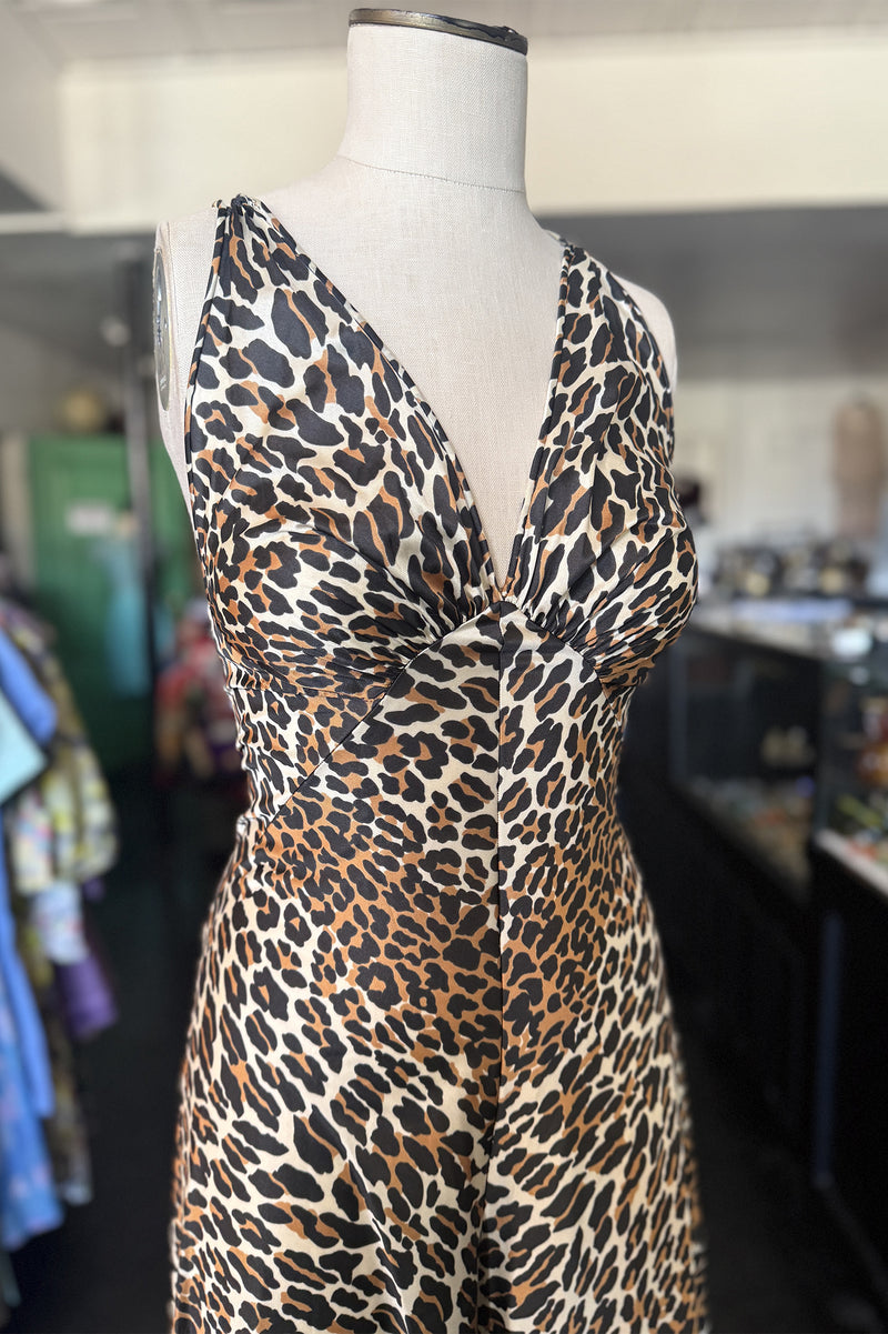 Vintage 1970s Vanity Fair Leopard Jumpsuit - Sz S