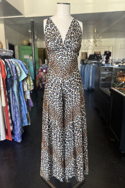 Vintage 1970s Vanity Fair Leopard Jumpsuit - Sz S