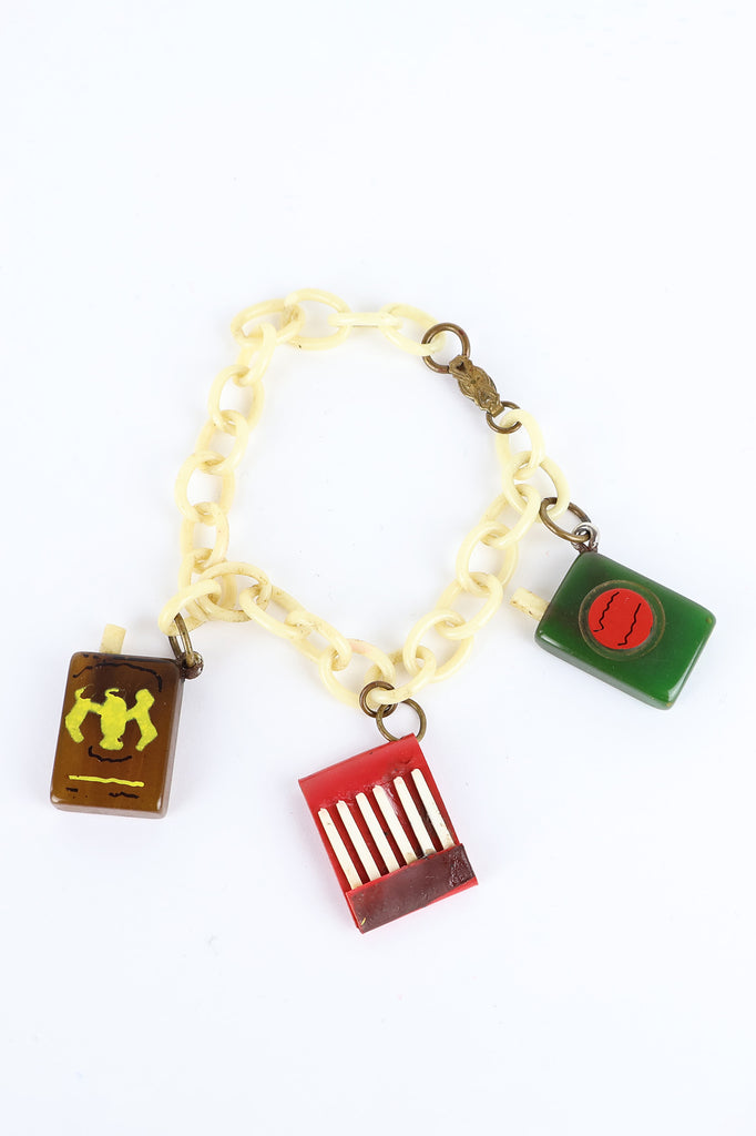 cigarette bracelet Vintage Martha Sleeper Bakelite and Celluloid Bracelet