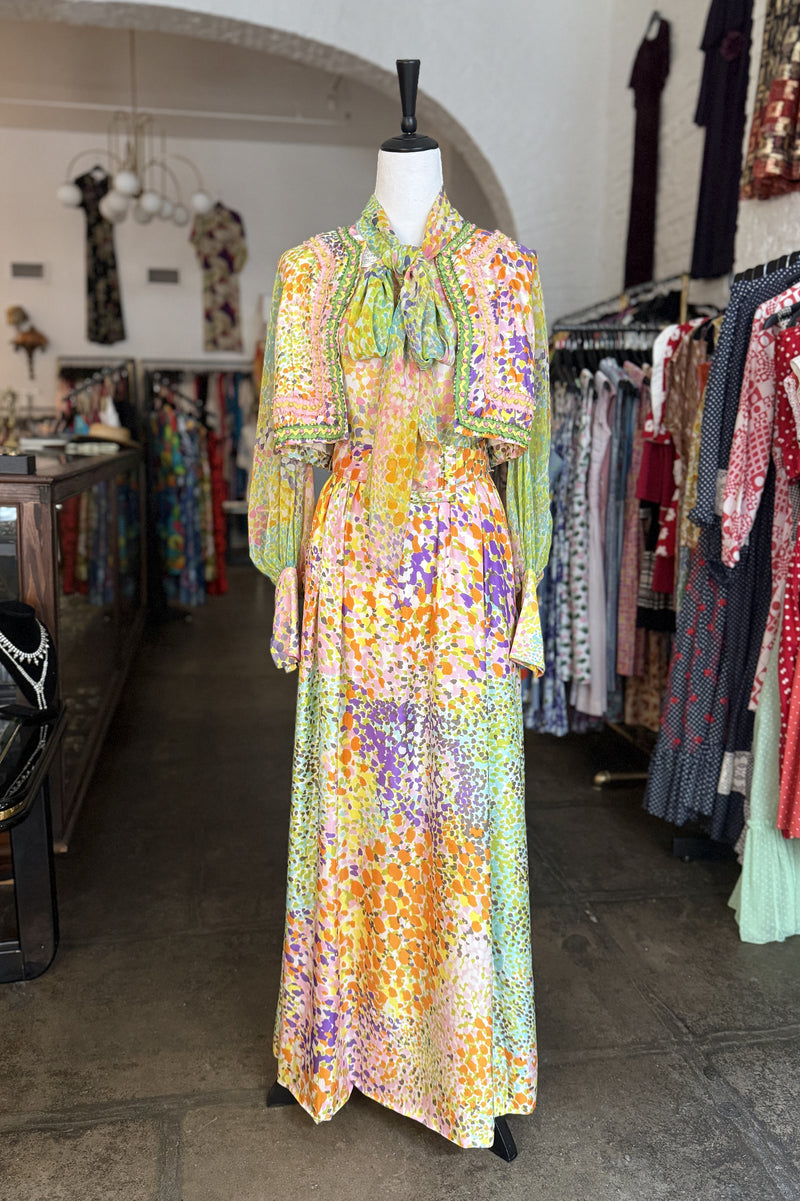 Vintage 1960 1970s Victor Costa 3-Piece Dress Set